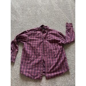 Vintage Eddie‎ Bauer Plaid Long Sleeve Button Up Size Large